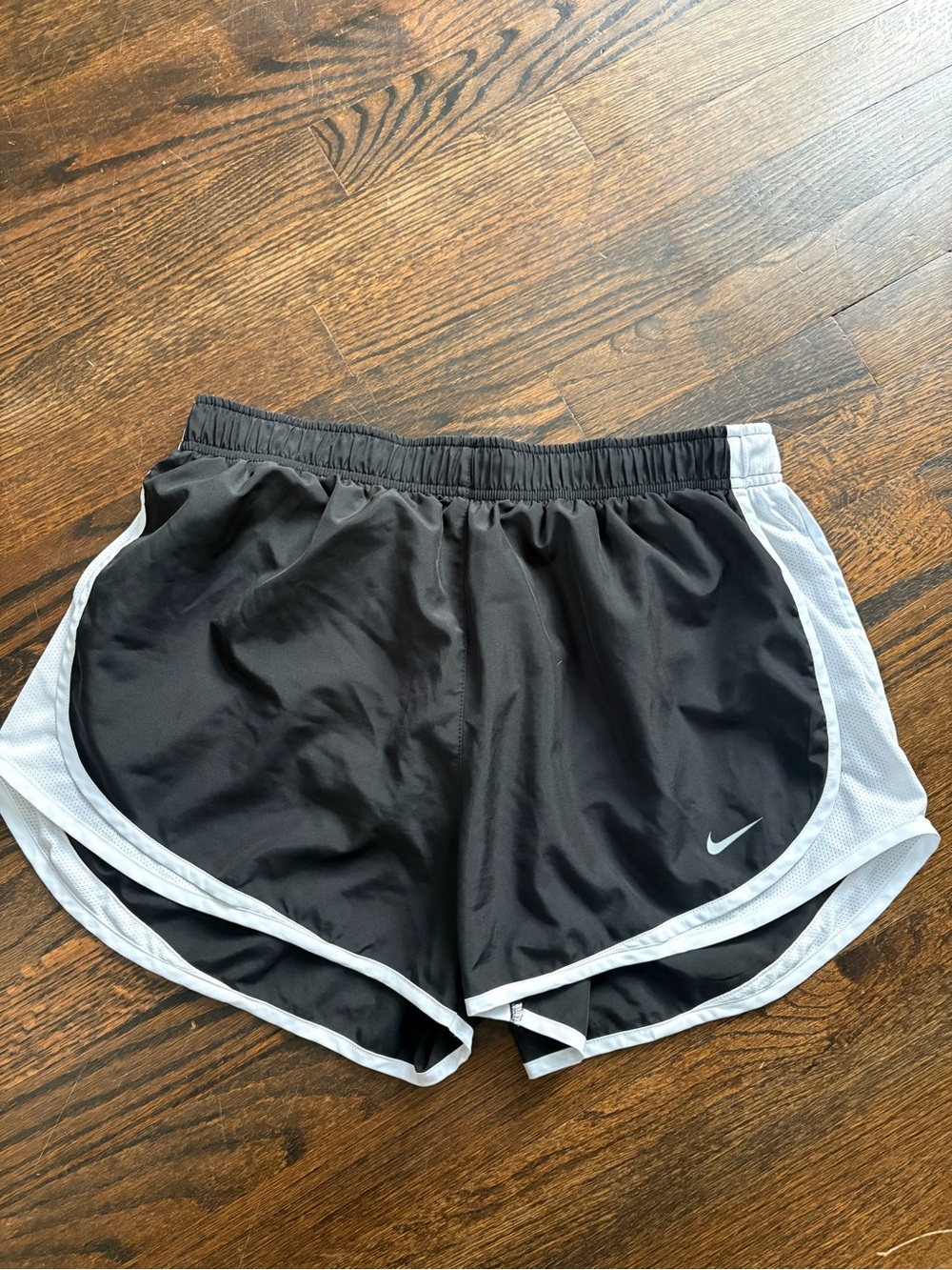 Nike Women’s Black Athletic Shorts with White Trim